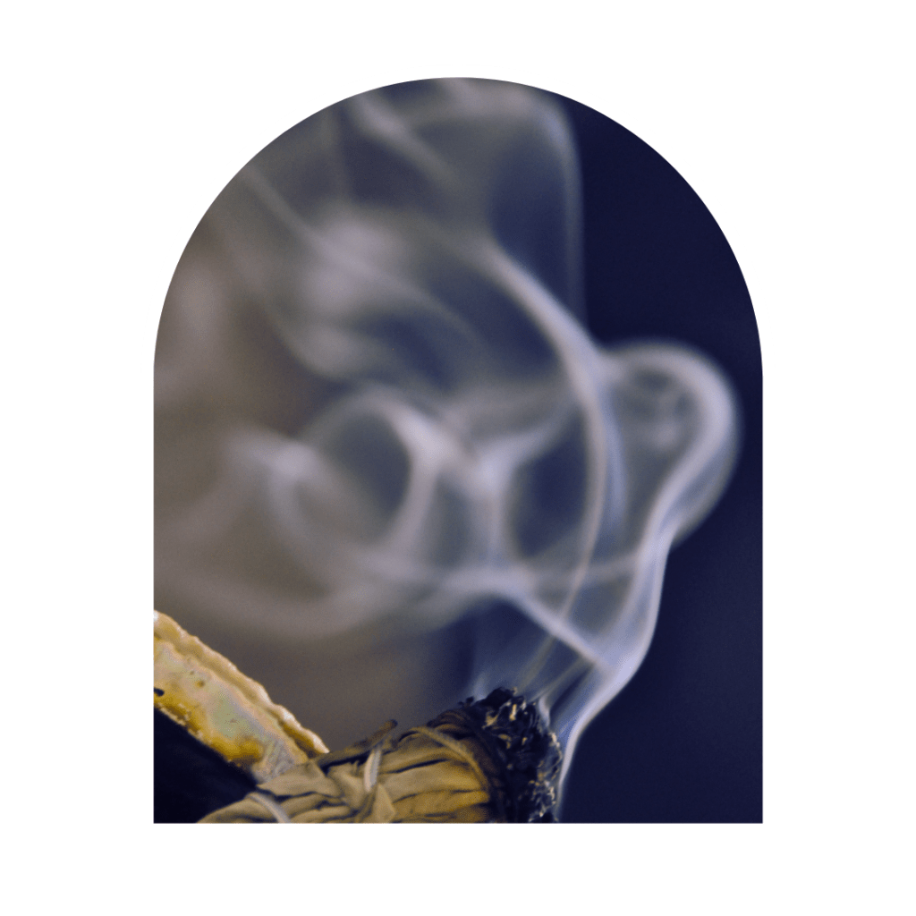 smoke from burning sage